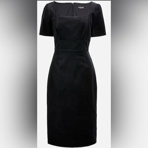 J Crew Square Neck Sheath Dress Velvet. NWOT